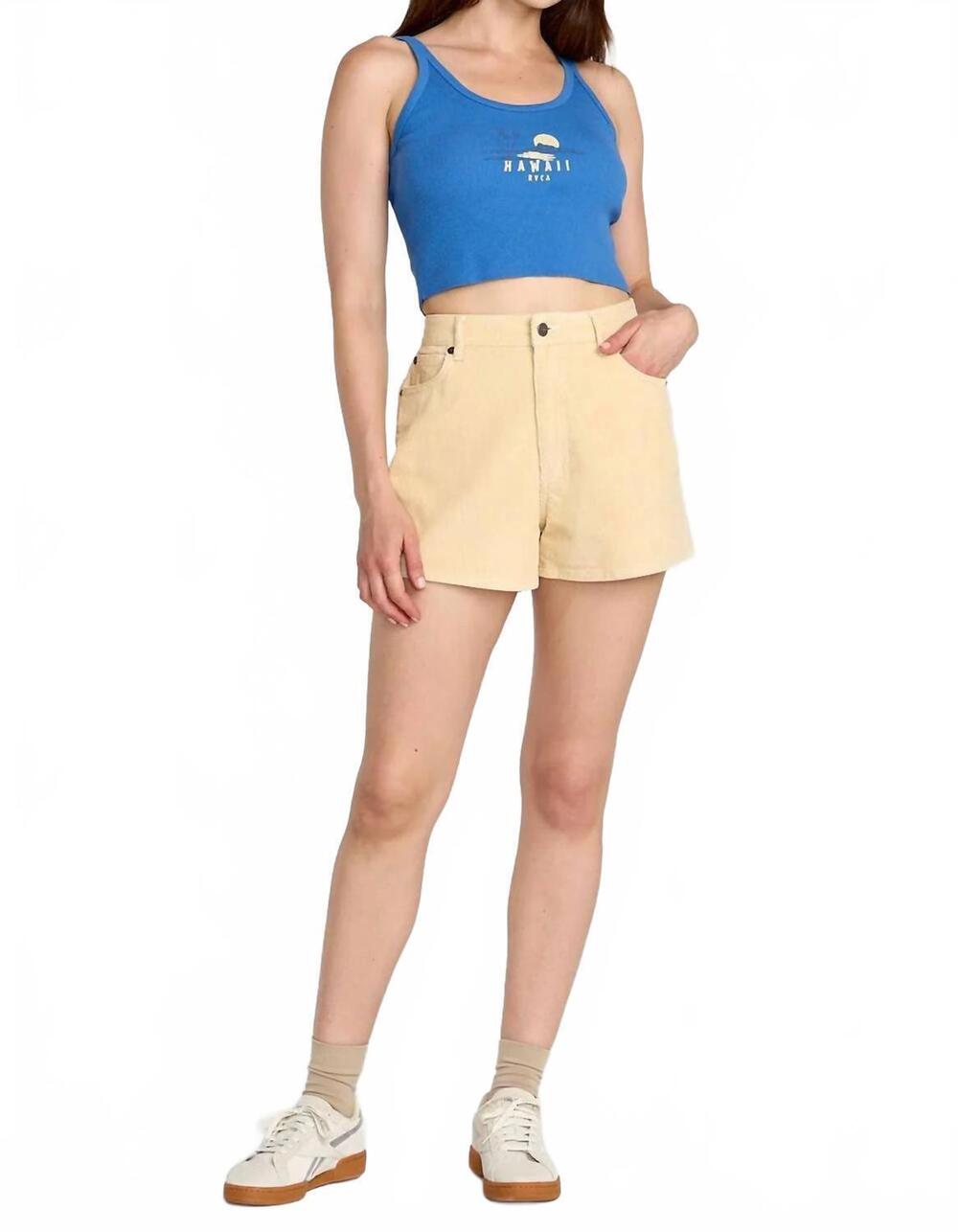 NEW RVCA pacific cord short in vintage white